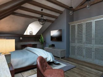 Дизайн Спальни на мансарде — Удивительные идеи: 200+ (Фото) Интерьеров в Современном стиле