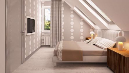 Дизайн Спальни на мансарде — Удивительные идеи: 200+ (Фото) Интерьеров в Современном стиле