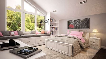 Дизайн Спальни на мансарде — Удивительные идеи: 200+ (Фото) Интерьеров в Современном стиле