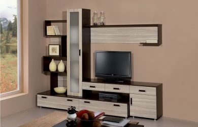 Современные стенки в гостиную (модульная, прямая, угловая, со шкафом) + 370 ФОТО