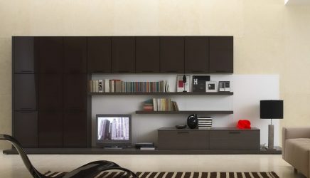 Современные стенки в гостиную (модульная, прямая, угловая, со шкафом) + 370 ФОТО