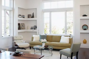 Современные стенки в гостиную (модульная, прямая, угловая, со шкафом) + 370 ФОТО