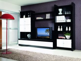 Современные стенки в гостиную (модульная, прямая, угловая, со шкафом) + 370 ФОТО