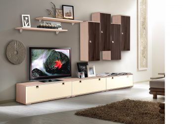 Современные стенки в гостиную (модульная, прямая, угловая, со шкафом) + 370 ФОТО