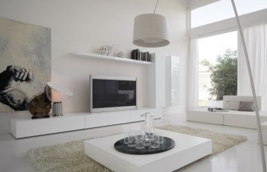 Современные стенки в гостиную (модульная, прямая, угловая, со шкафом) + 370 ФОТО