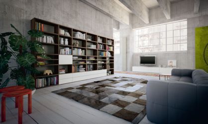 Современные стенки в гостиную (модульная, прямая, угловая, со шкафом) + 370 ФОТО