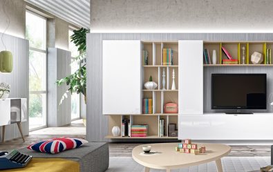 Современные стенки в гостиную (модульная, прямая, угловая, со шкафом) + 370 ФОТО