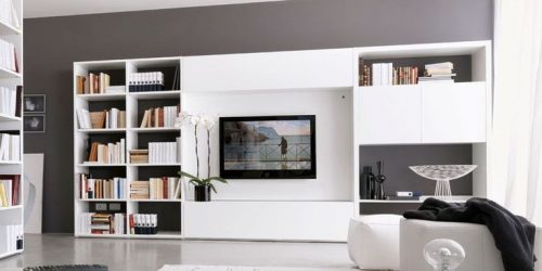 Современные стенки в гостиную (модульная, прямая, угловая, со шкафом) + 370 ФОТО