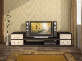 Тумбочки в современном стиле: 200+ (Фото) Оригинальных идей под телевизор (угловые, белые, стеклянные)