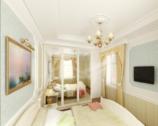 Узкая спальня: Варианты дизайнерского решения. Все тонкости оптимального размещения (115+ Фото)