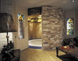 Внутренняя отделка под декоративный камень и кирпич (панели, плитка). Секреты «сильного» интерьера + 215 ФОТО