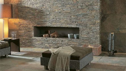 Внутренняя отделка под декоративный камень и кирпич (панели, плитка). Секреты «сильного» интерьера + 215 ФОТО