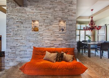 Внутренняя отделка под декоративный камень и кирпич (панели, плитка). Секреты «сильного» интерьера + 215 ФОТО