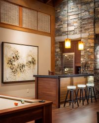 Внутренняя отделка под декоративный камень и кирпич (панели, плитка). Секреты «сильного» интерьера + 215 ФОТО