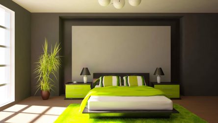Интерьер спальни зеленого цвета: Как сделать его лучшим местом для отдыха? 175+ (Фото) вариантов Дизайна (шторы, обои, стены)