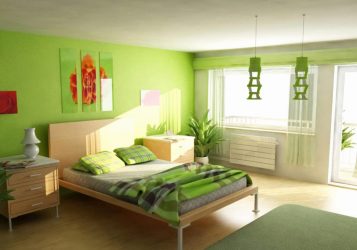 Интерьер спальни зеленого цвета: Как сделать его лучшим местом для отдыха? 175+ (Фото) вариантов Дизайна (шторы, обои, стены)