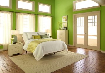 Интерьер спальни зеленого цвета: Как сделать его лучшим местом для отдыха? 175+ (Фото) вариантов Дизайна (шторы, обои, стены)