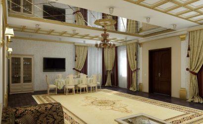 Зеркальный потолок: Особенности интерьерного решения (в ванной, гостиной, прихожей). Блестящая отделка для эффектного дизайна