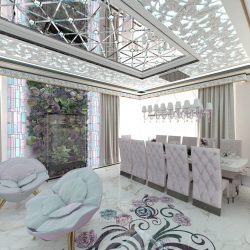 Зеркальный потолок: Особенности интерьерного решения (в ванной, гостиной, прихожей). Блестящая отделка для эффектного дизайна