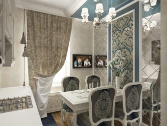 Зеркало на кухне — Увеличиваем пространство. Где разместить? Как подобрать? Как оформить? Выбираем оптимальные варианты (на стене, над полкой, над столом, на фартуке)