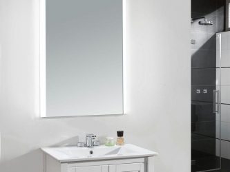 Зеркало в ванную с Подсветкой (200+ Фото): Практичность и оригинальность идеи. Выбираем дополнительные аксессуары (розетка/часы/подогрев)