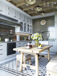 Плитка для кухни на пол: серая, черная, керамическая + 150 ФОТО секретов красивого дизайна